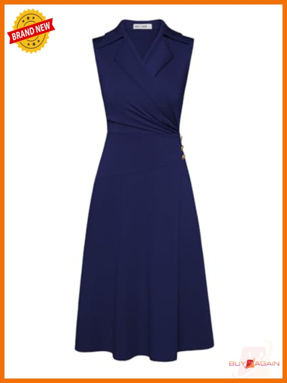 GRACE KARIN Women's Midi A-Line Work Dress Sleeveless Business Casual